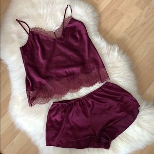 Victoria Secret Satin and Lace Cami Set